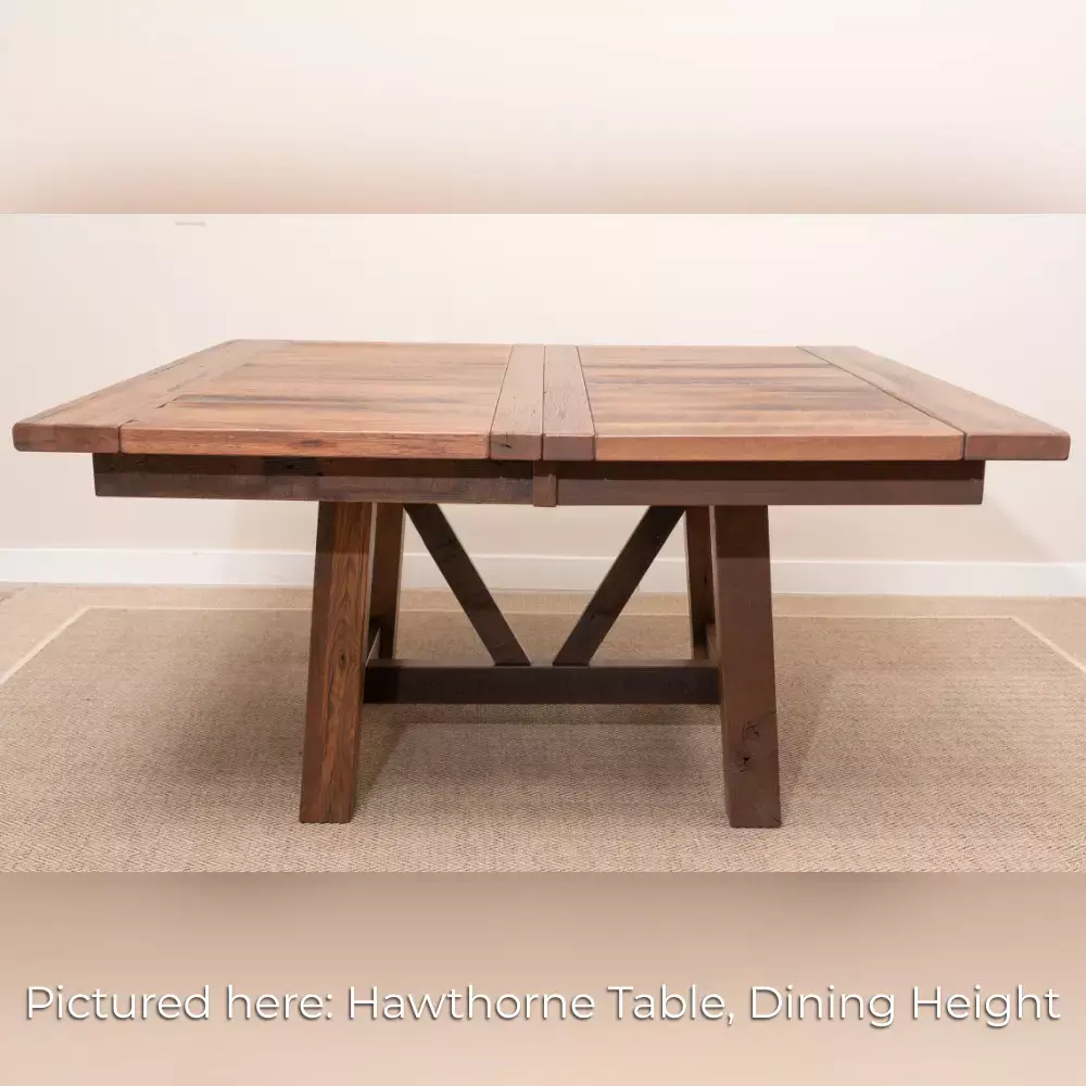 Square Reclaimed Wood Dining Table