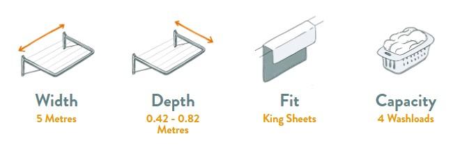 Evolution Folding Stainless Steel Clothesline Specifications