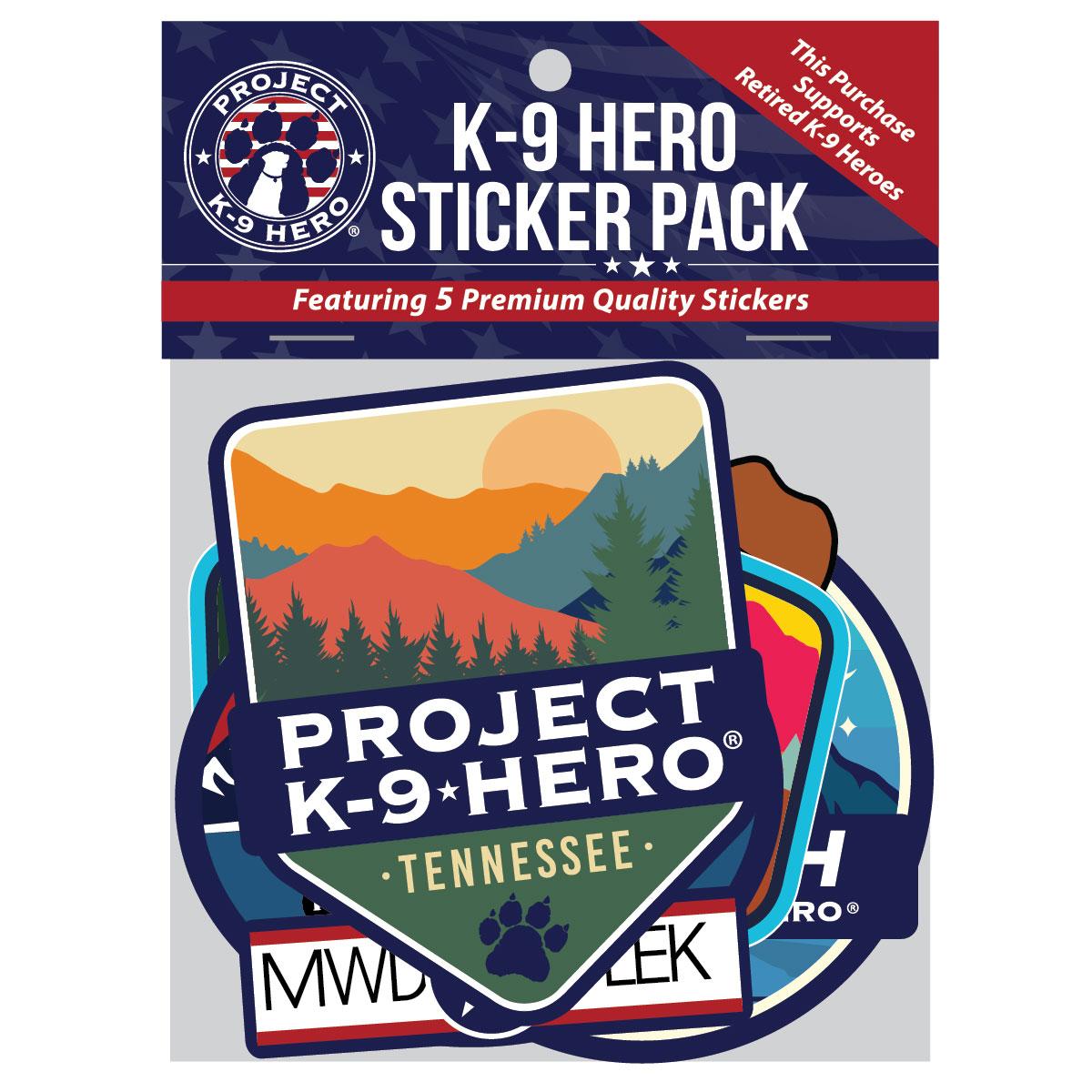 k-9 hero sticker apck