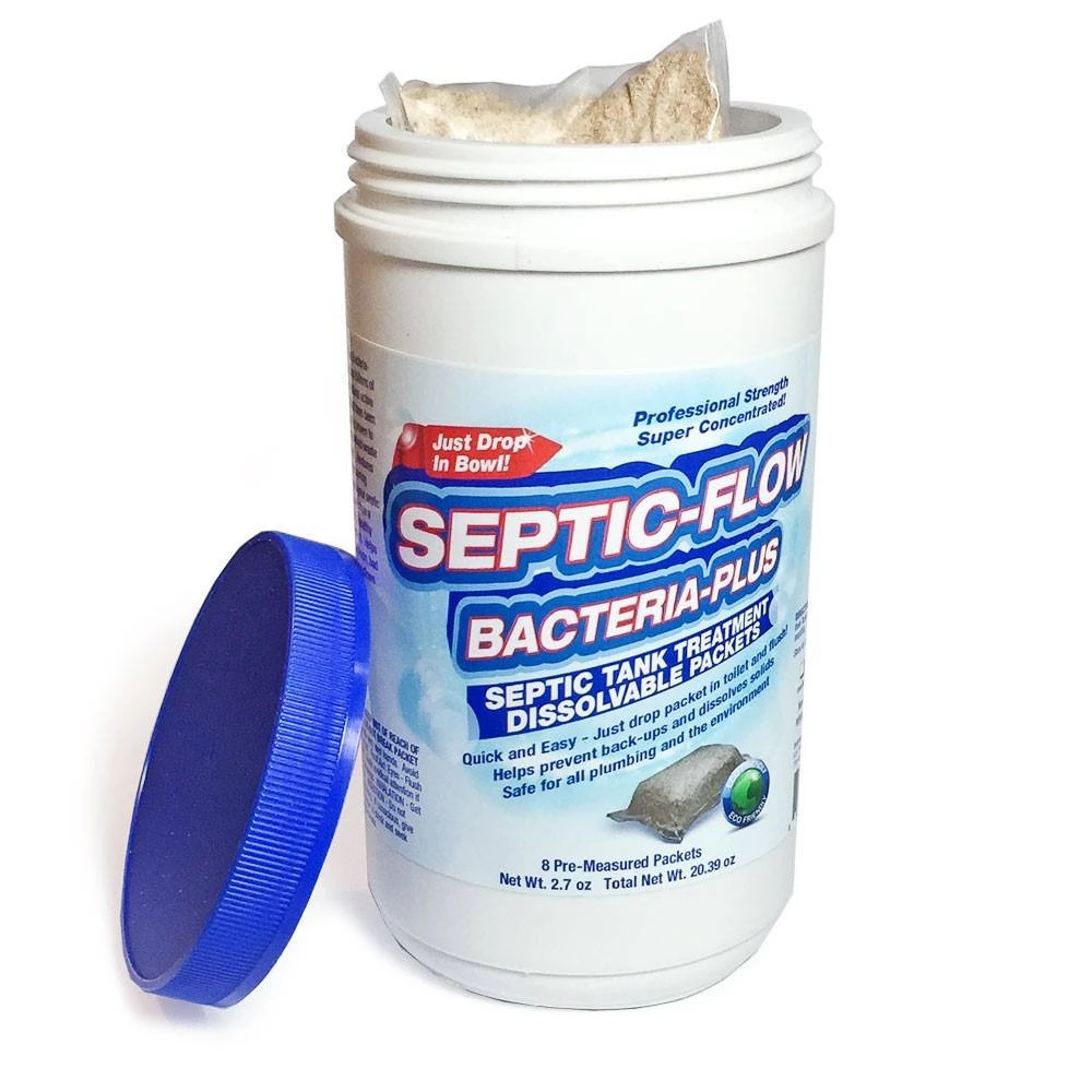 Bacteria Plus Monthly Septic System Enzyme Treatment by Septi-Flow - 8 Month Supply