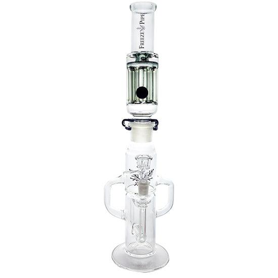 Frozen Nectar Collector Kit: Freezable Glycerin Dab Straw - Aqua and White  - Quartz Banger