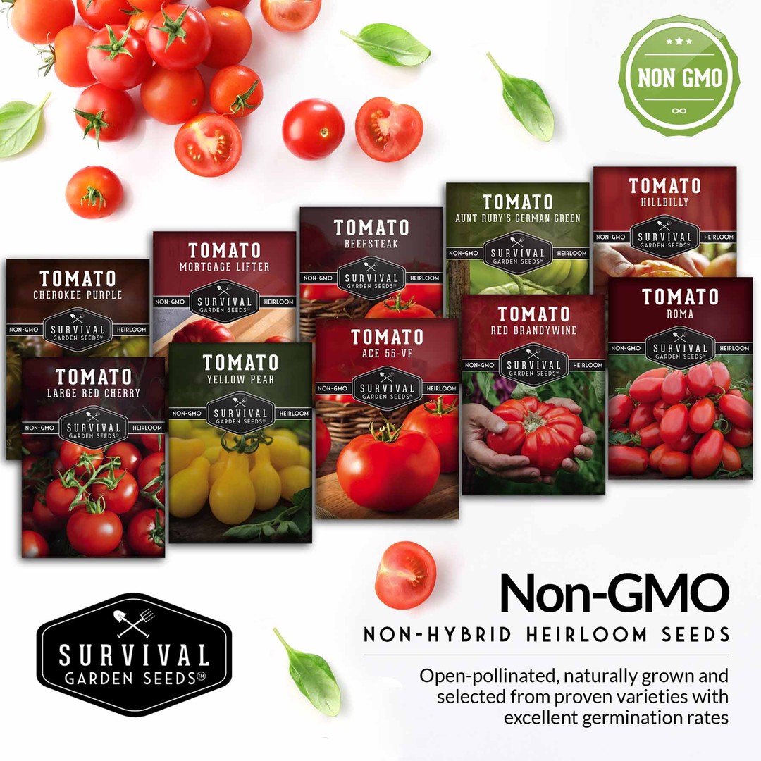 10 non-gmo heirloom seed packets