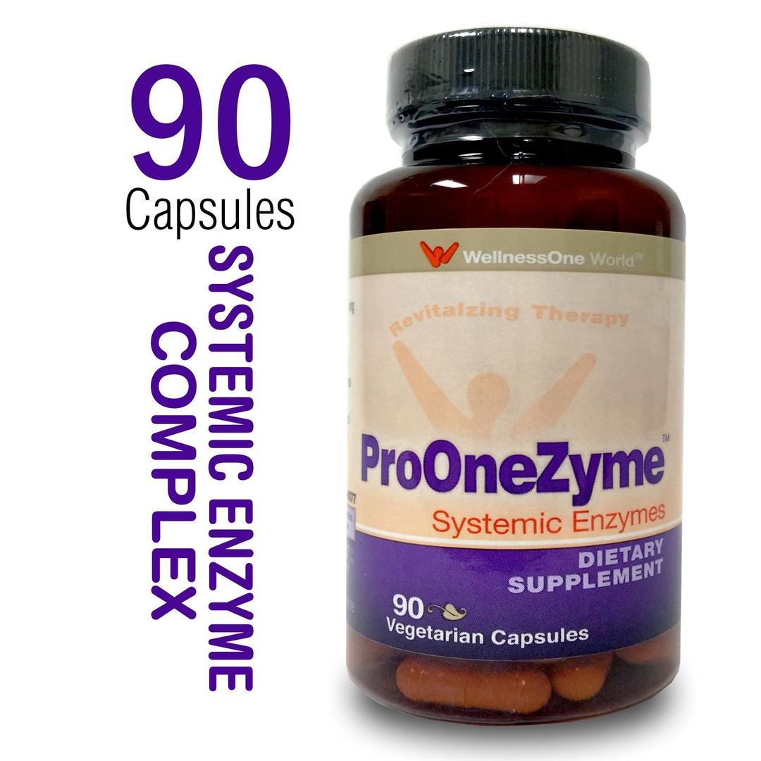 ProOneZyme Proteolytic Systemic Enzymes with Nattokinase and Seaprose - 90 Capsules - Dietary Supplement