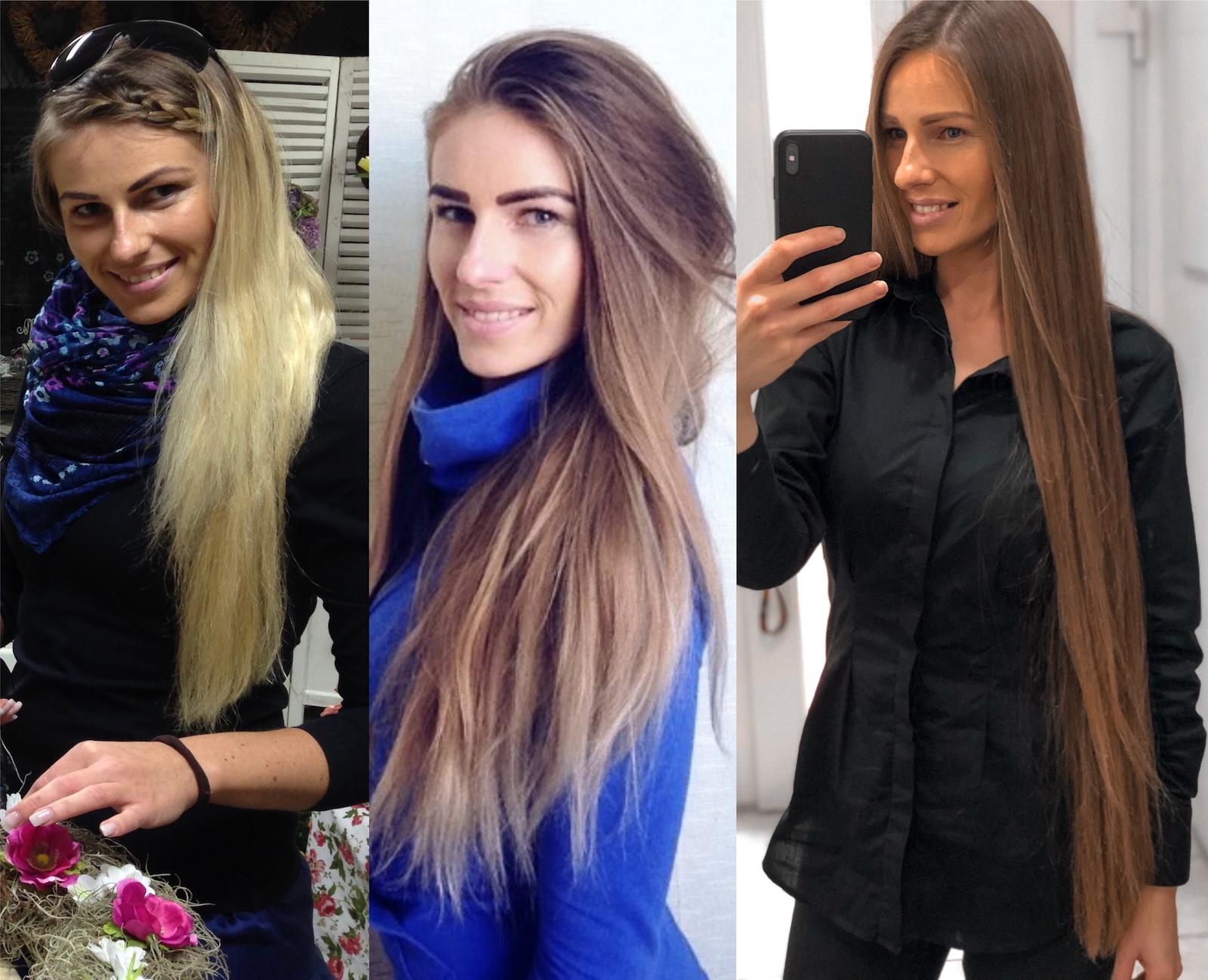 Michaela — premena vlasov za 4 roky