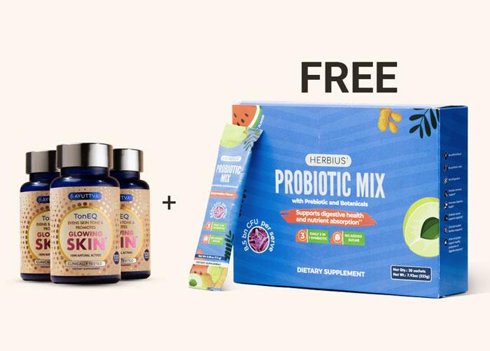 One bottle of Clearizy supplement free with three bottles of TonEQ supplement