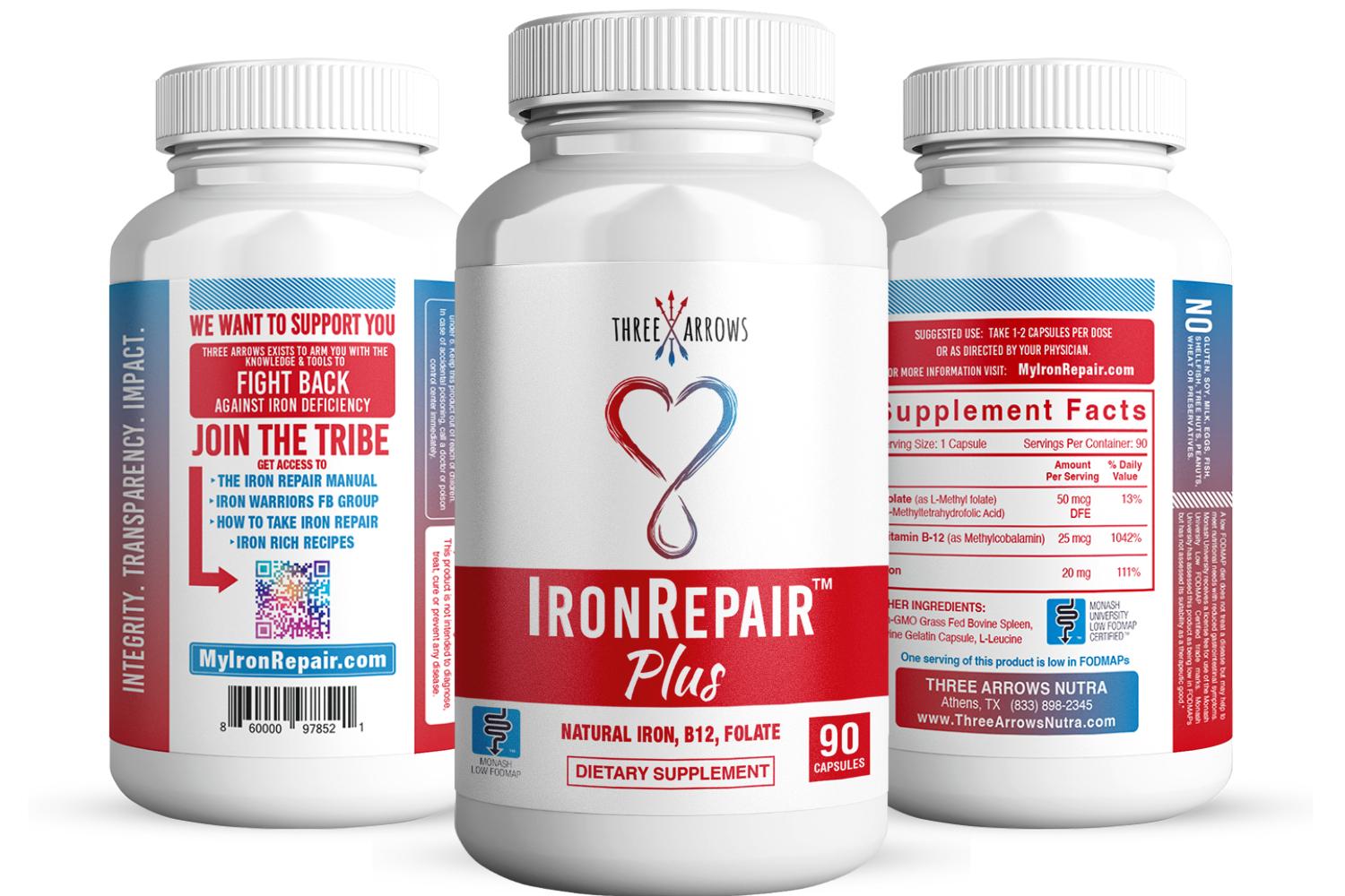 Iron Repair natural Plus iron pills easy on stomach