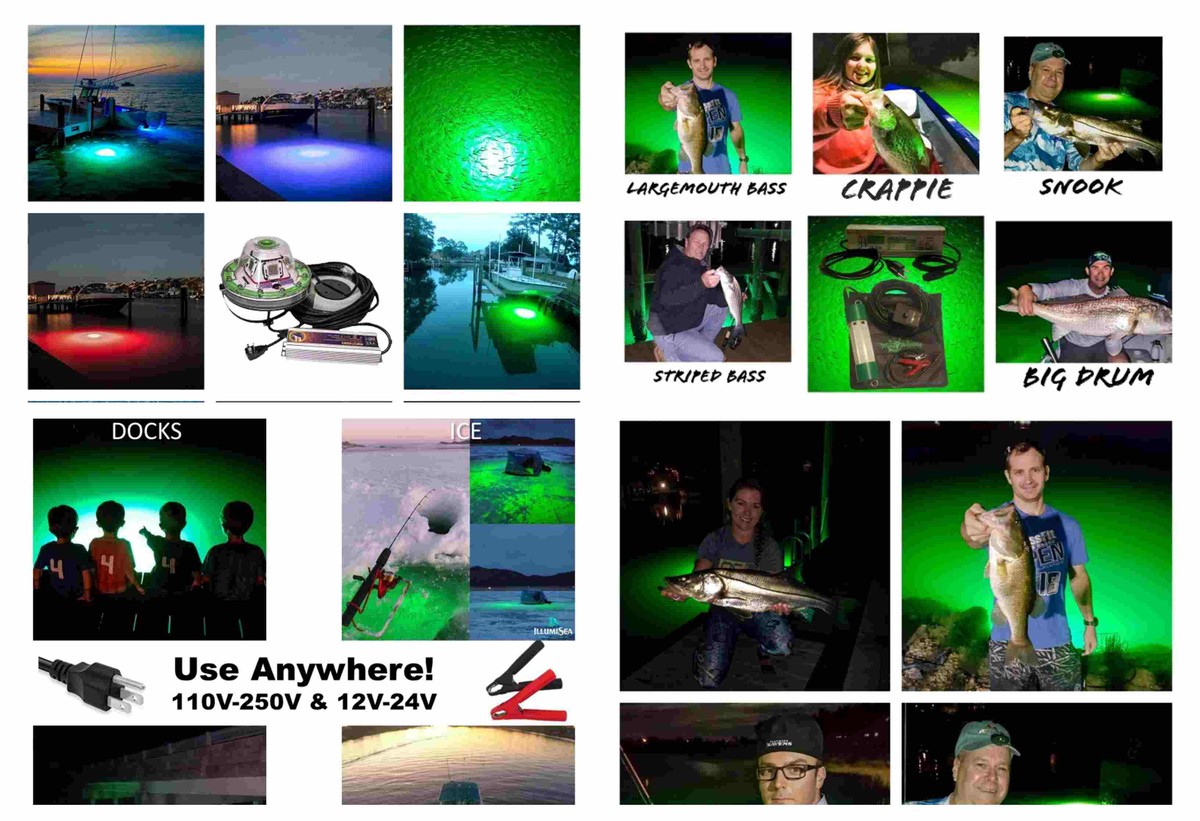 Photos of the Top Selling Underwater LED Lights for Docks and Fishing