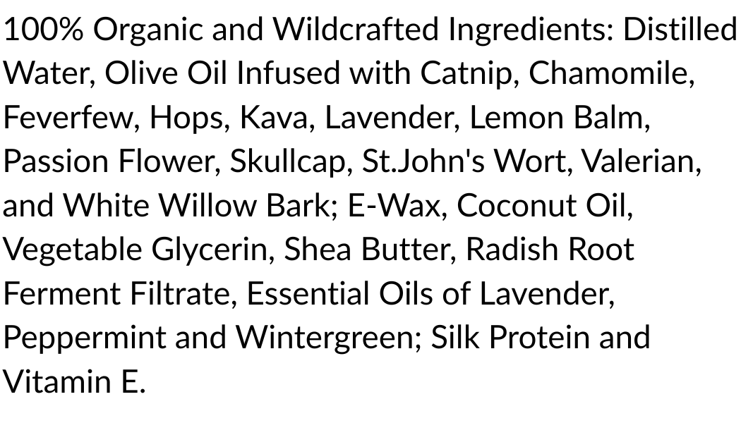 PM Pain Cream Ingredients