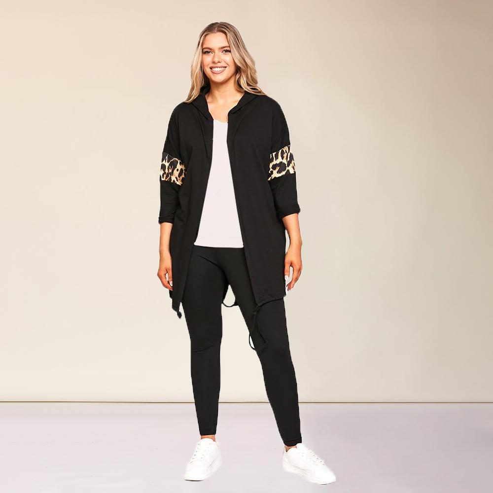 Rosie Leopard Hoody (Black)