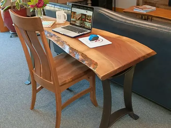 solid wood live edge desk