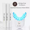 photo of polar md teeth whitening kit, mouthpiece, 3 whitening tubes, 70% off, all sales final, no returns, important clearance notice below