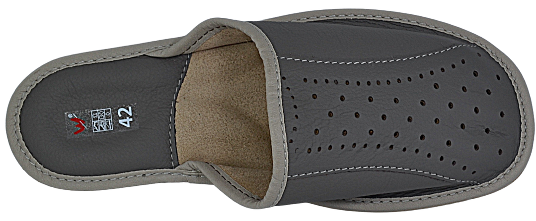 Adonis - Mens leather scuff slippers - Reindeer Leather