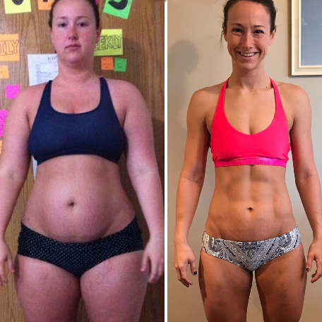 Nicole — defined abs after 8 weeks