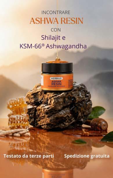 Ti presentiamo Ashwa Resin – Shilajit & KSM-66 Ashwagandha