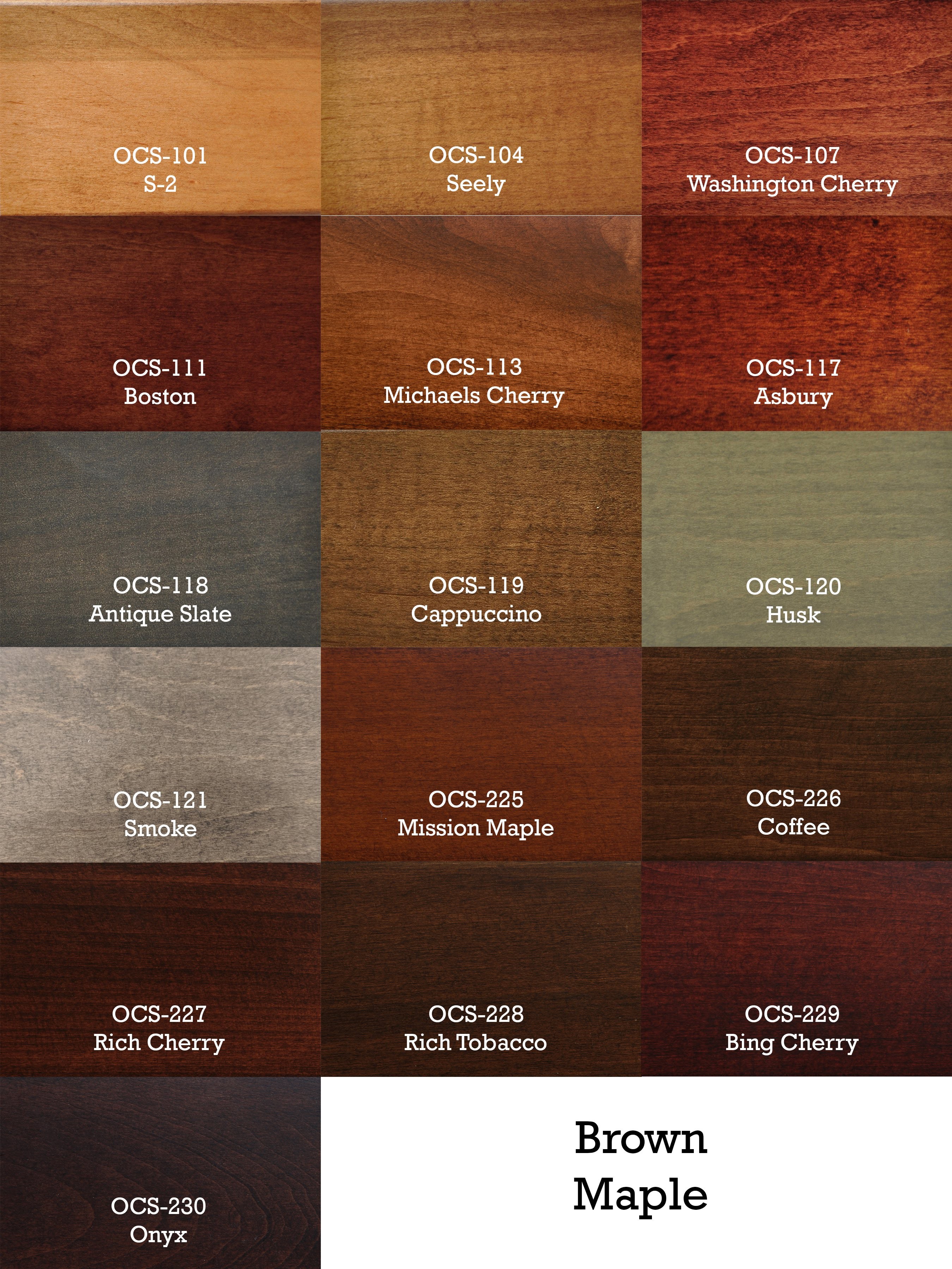 Brown Maple Wood Finishes