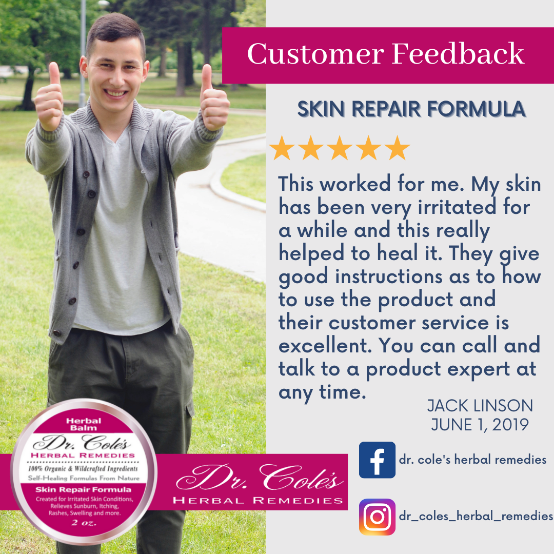 Dr. Cole's Skin Repair Balm customer feedback