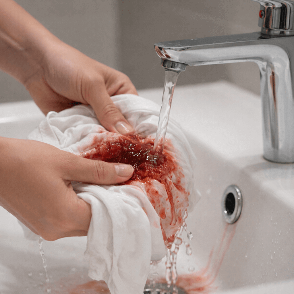 Eau froide pour enlever une tache de sang