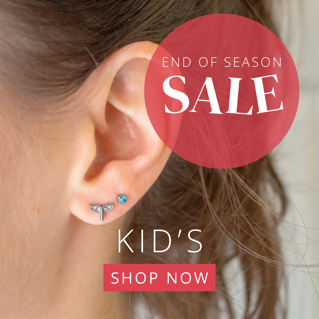 Shop end of season kids earrings, up to 50% off