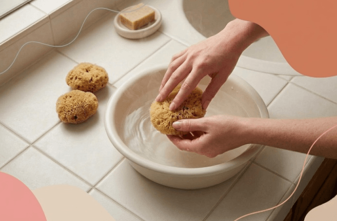 entretien et insertion éponge menstruelle