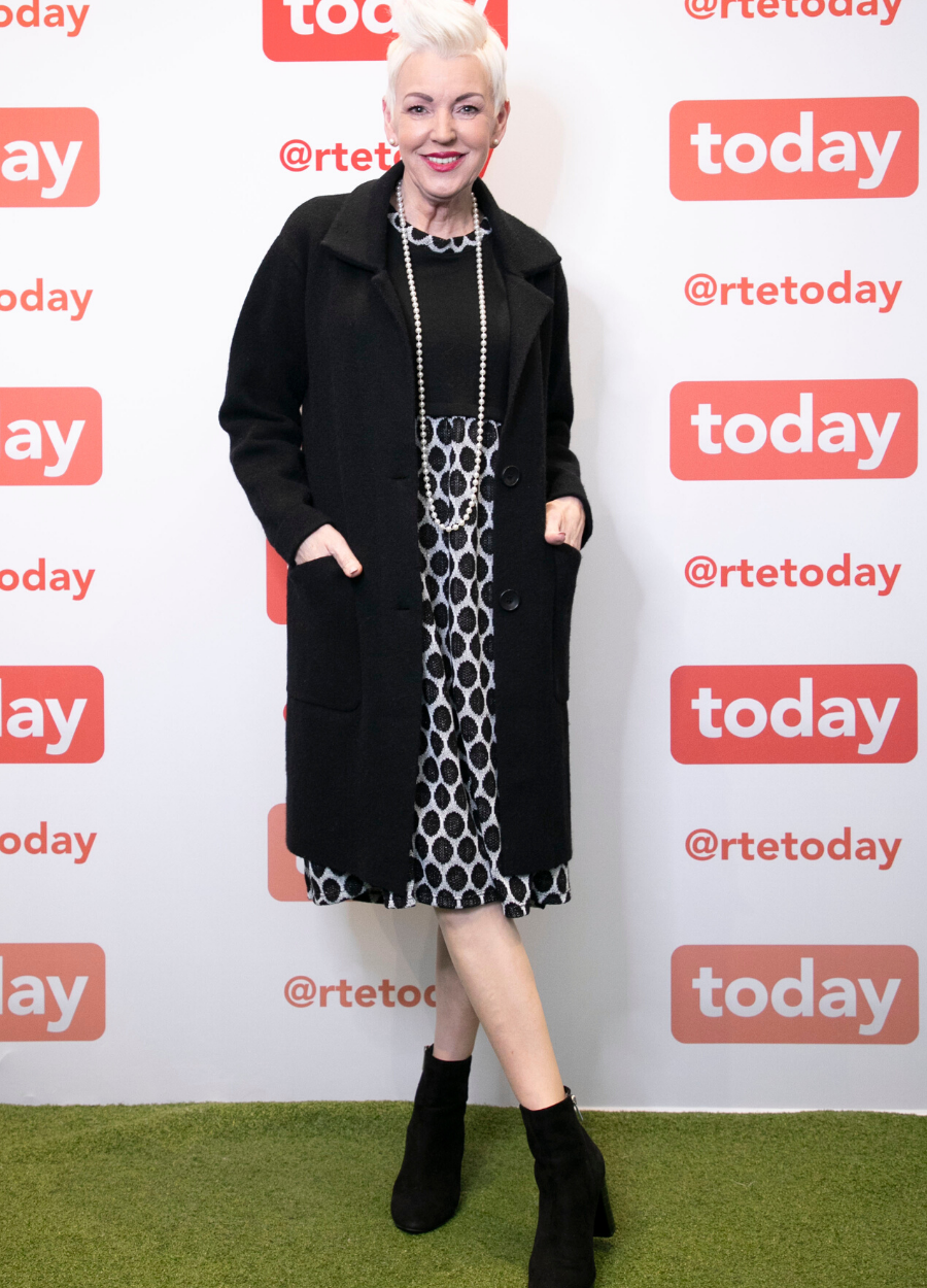 Polka Dot Jersey Dress & Necklace
