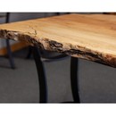 live edge maple wood slab desk