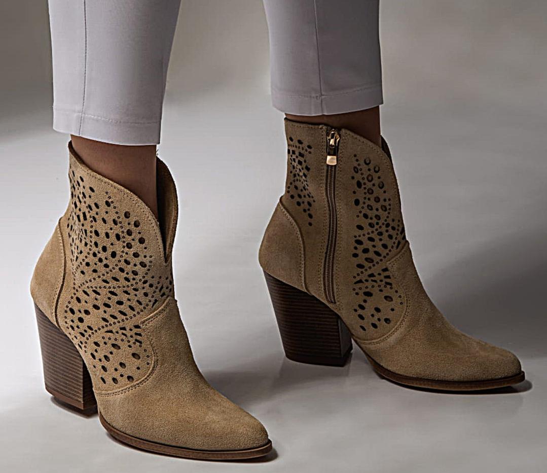 Mariana - Women leather dress boots - Reindeer Leather
