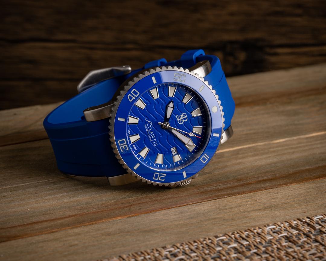 Atlantis Sport Men's Blue Dive Watch Smith & Bradley Watches