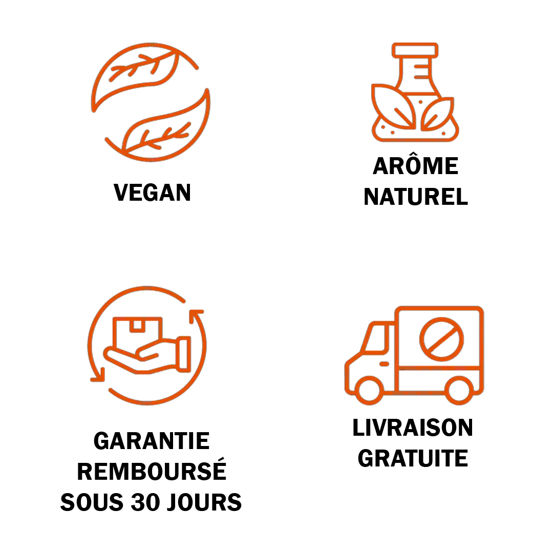 Not Tested on Animals, Vegan, 30-Day Money Back Guarantee badges 2