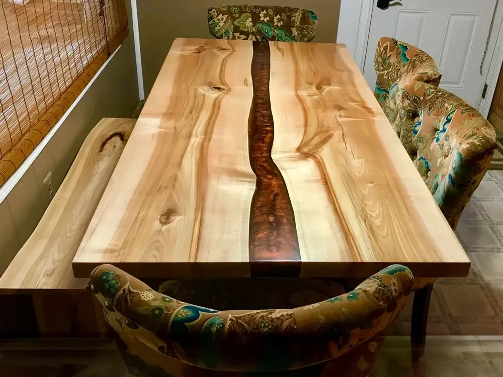 rustic live edge dining table