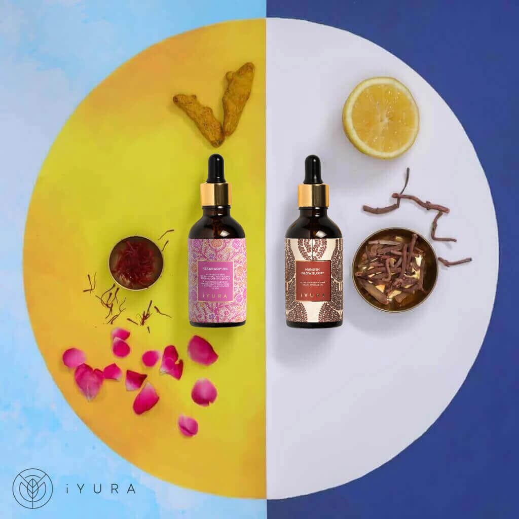 Day &amp; Night Face Oil Duo - Best Moisturizer for Healthy Skin - Ayurvedic Natural Skincare Set