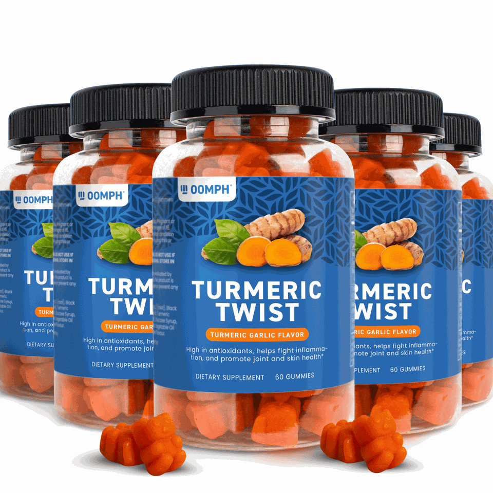 Oomph Fitness Turmeric Twist Gummies, Turmeric Gummies for Reduced Inflammation and Better Health