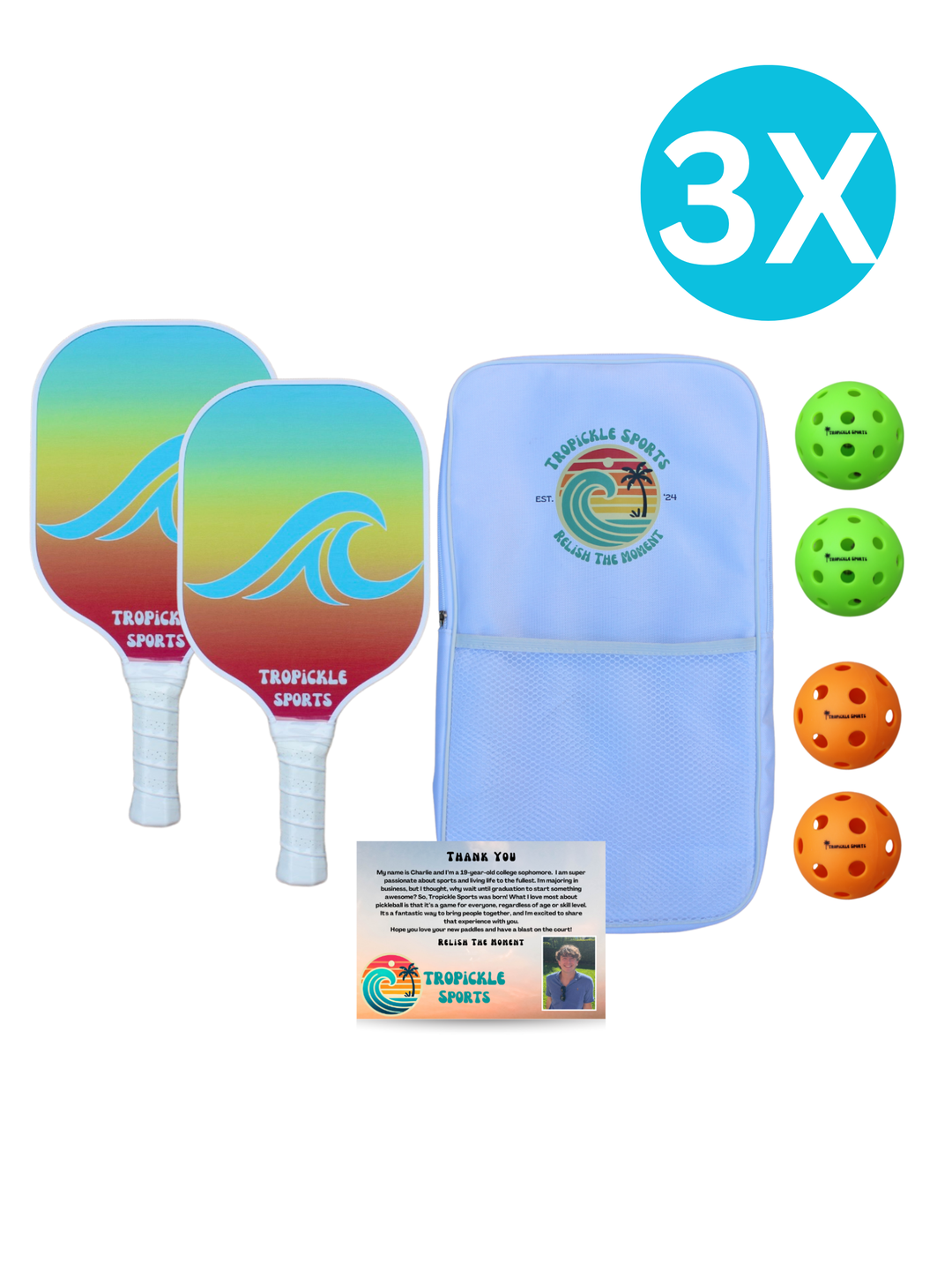 Tropical Wave Pickleball Paddle Set