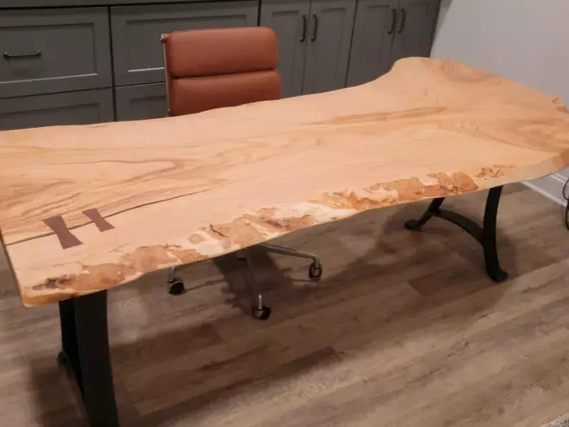 Live Edge Desk with Bowties