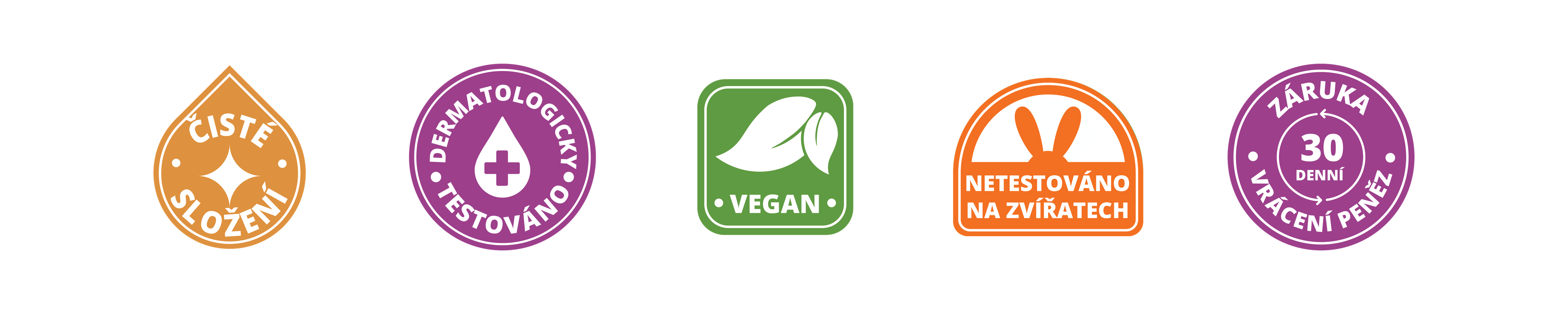 Not Tested on Animals, Vegan, 30-Day Money Back Guarantee badges 2