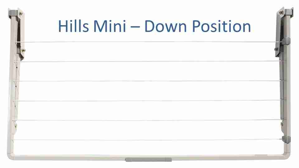 hills mini clothesline 1.2m wide fold down clothesline