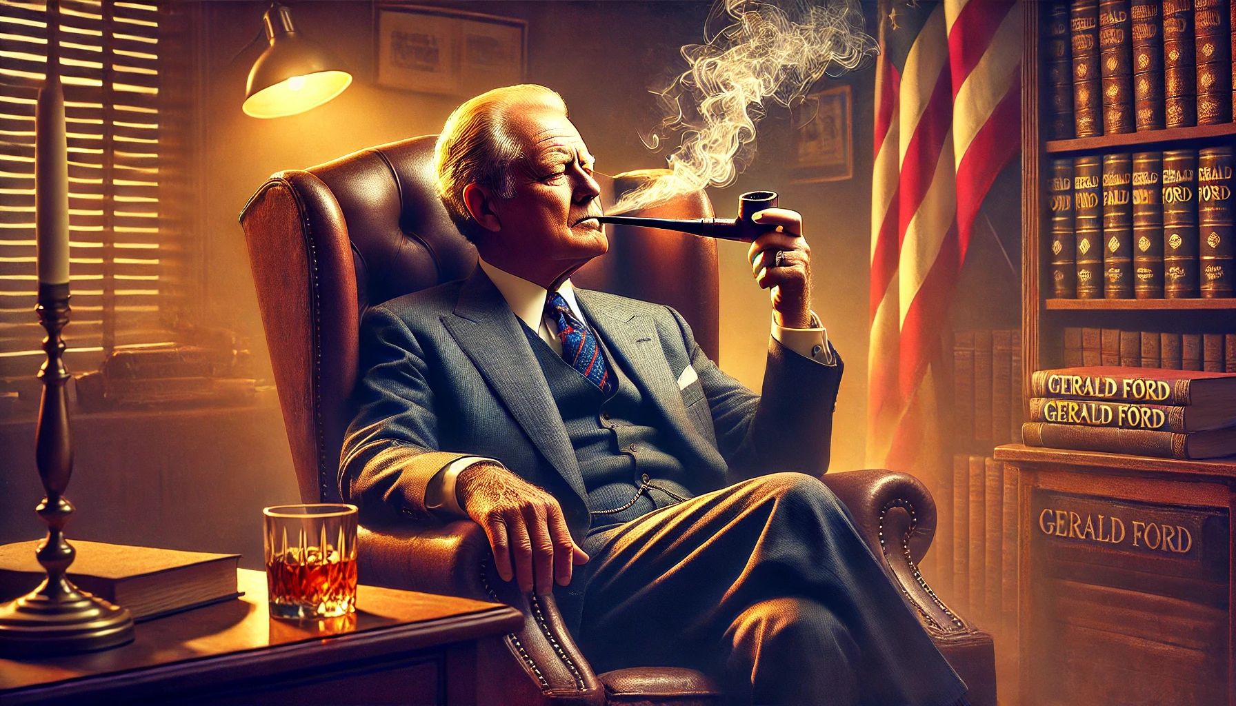 gerald ford steady hand pipe smoking