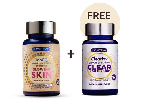 One bottle of Clearizy supplement free with one bottle of TonEQ supplement