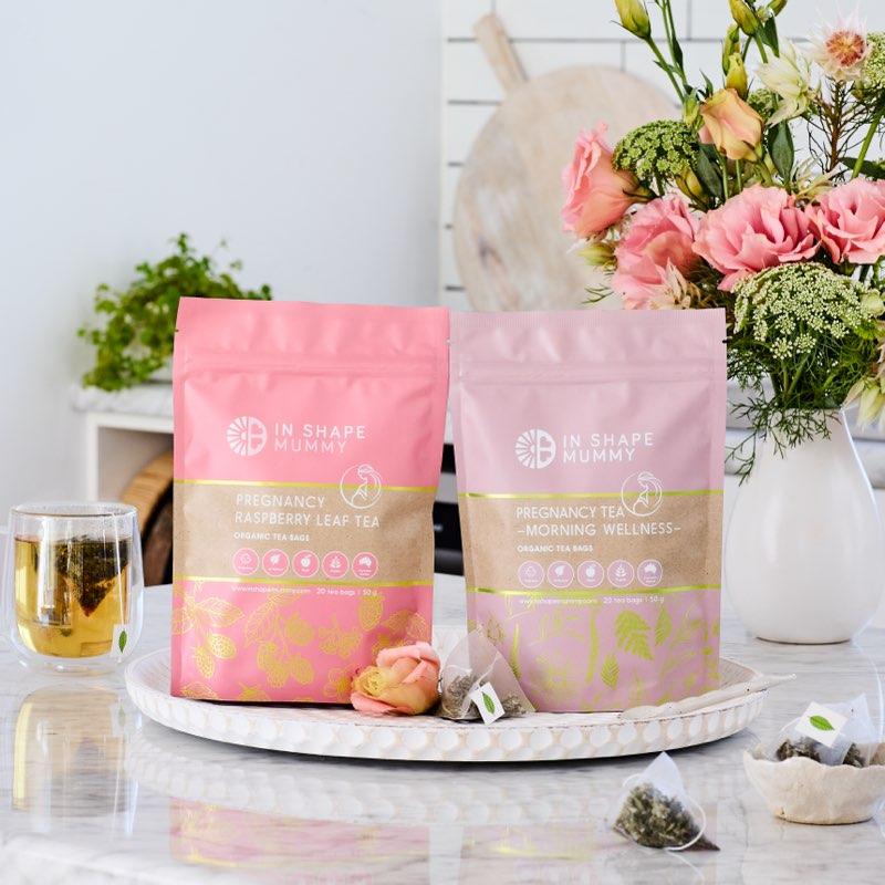 Pregnancy Morning Wellness Tea + Pregnancy Raspberry Leaf Tea Pack