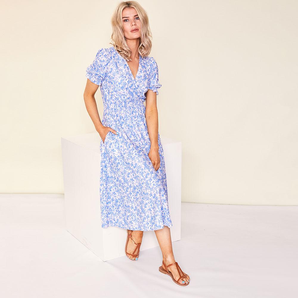 Sasha Dress (Blue Floral)
