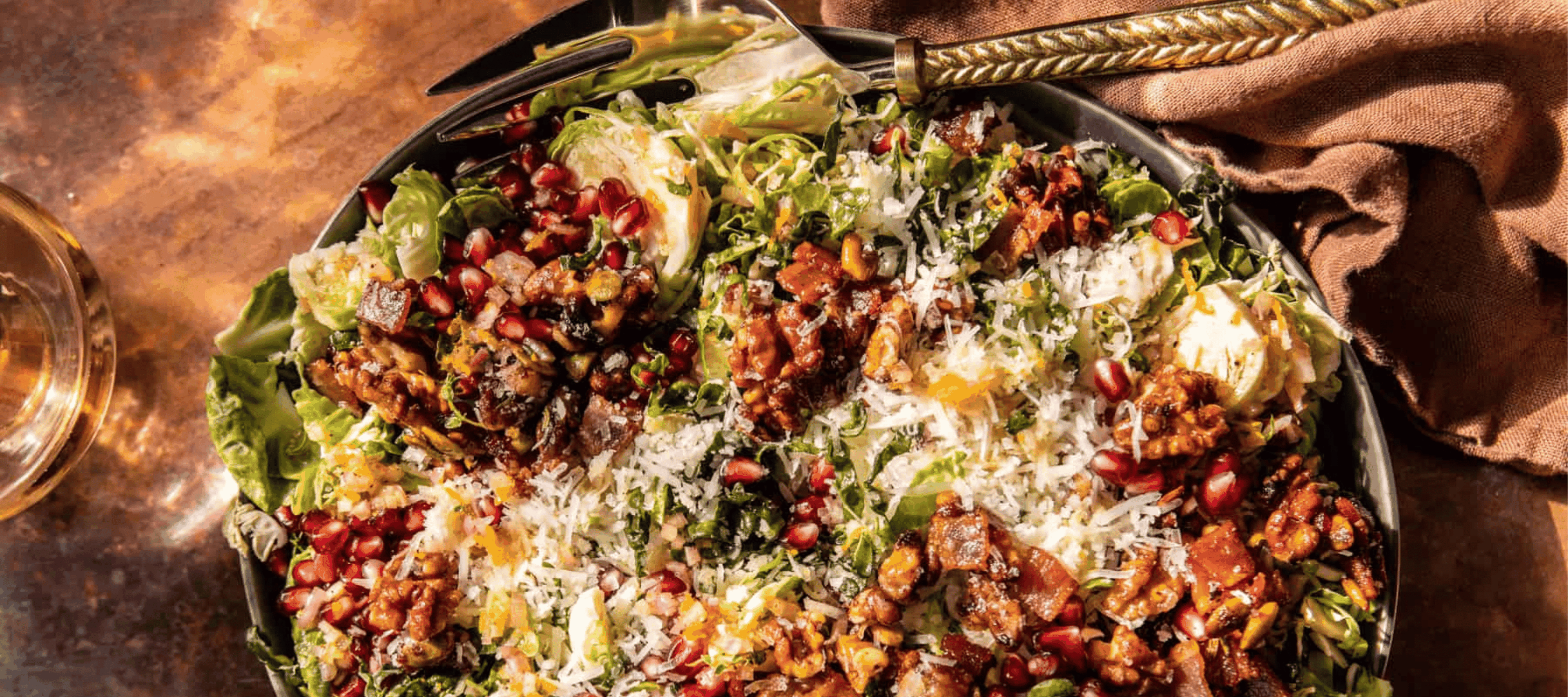 Shaved Brussels Sprout Candied Bacon Salad