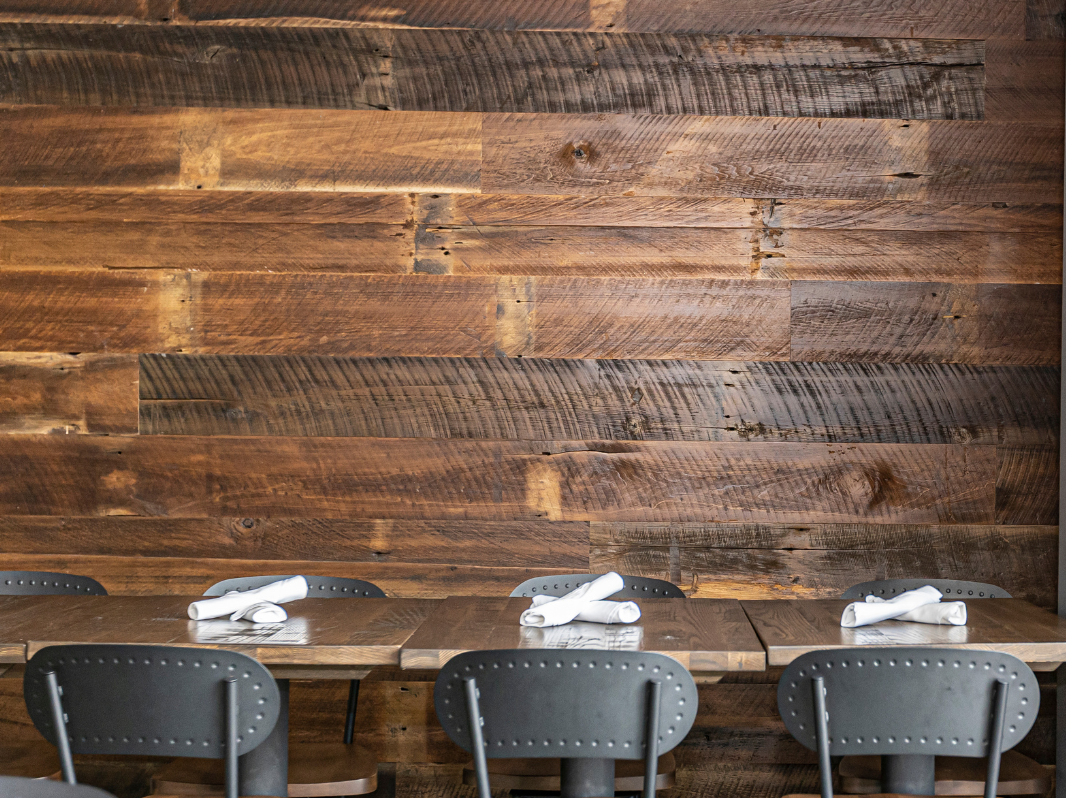 Revival Pizza Barnwood Walls