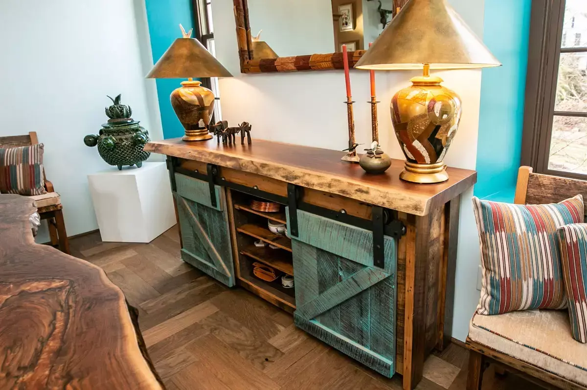 Custom Barn Door Buffet