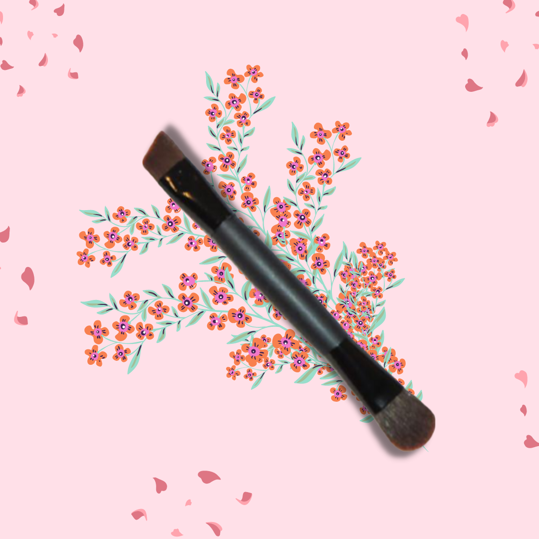 Brown Faux Mini Duo Eye Brush