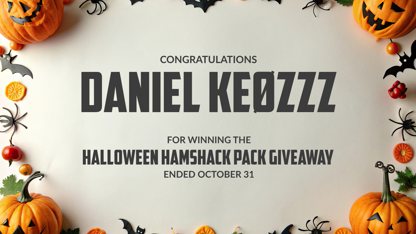 Congratulations Daniel KE0ZZZ for winning the Halloween Hamshack Pack Giveaway