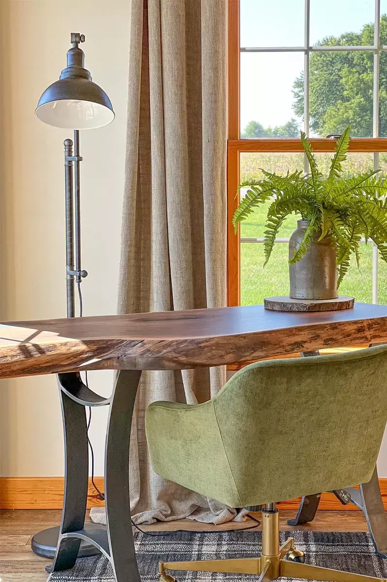 Walnut Live Edge Wood Desk