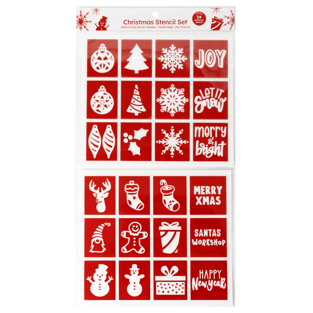 Small Christmas Stencils For Painting On Wood Pack Of 15