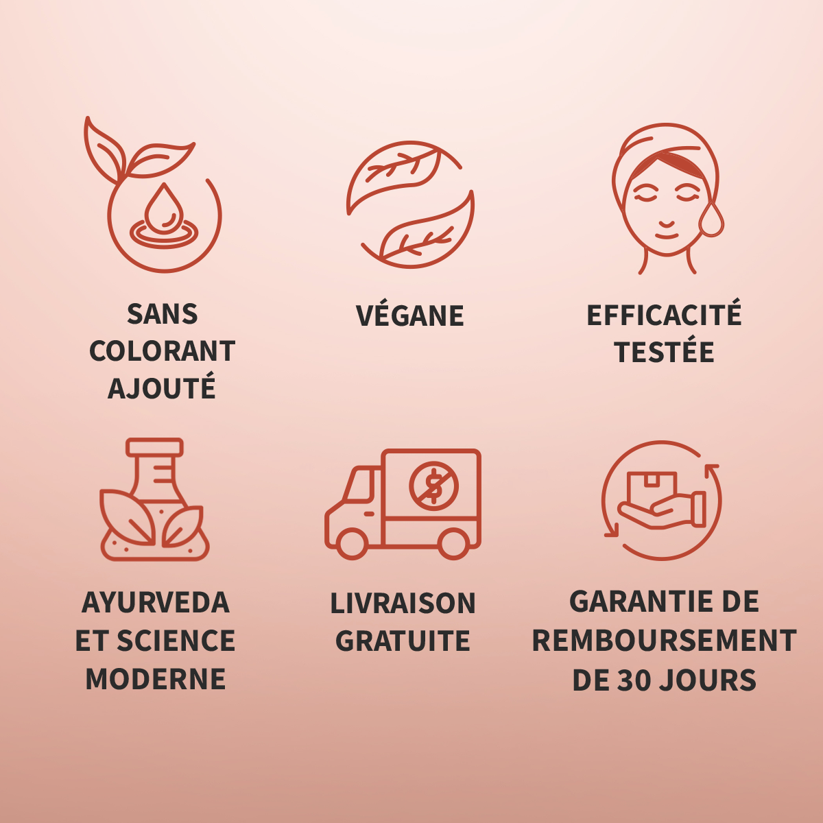 Not Tested on Animals, Vegan, 30-Day Money Back Guarantee badges 2