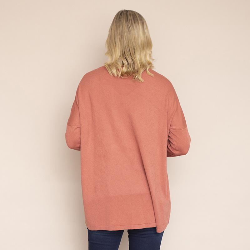 Teddy V Neck (Terracota)