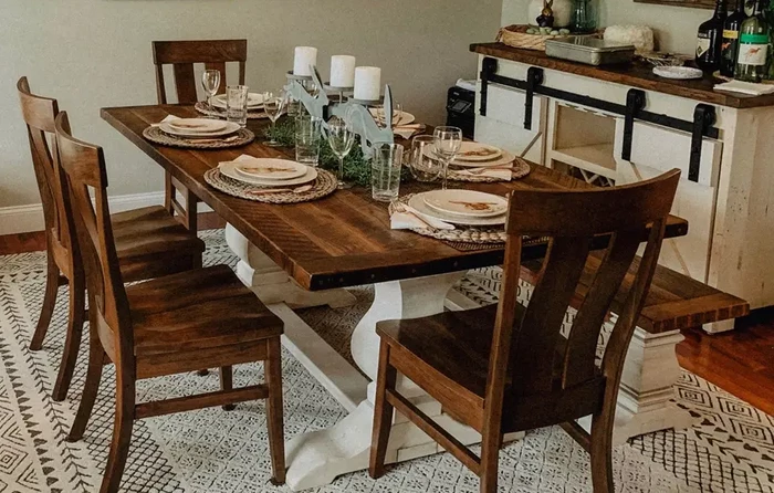 Farmhouse barnwood dining table