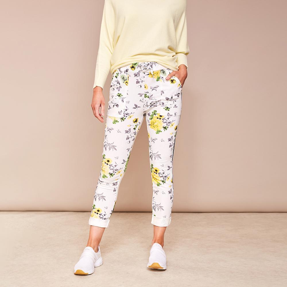Kelly Floral Joggers (Lemon)